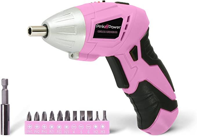 Buy Pink Power PP481 3.6 Volt Cordless Electric Screwdriver & Bit Set for Women 