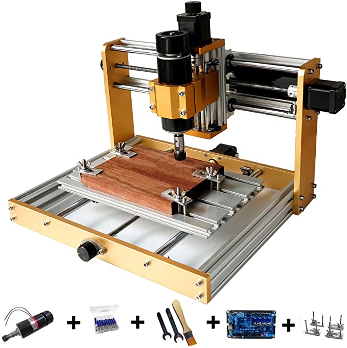 Buy ANNOY TOOLS 3018Pro Upgrade Desktop CNC Router Machine, All-metal Fuselage, 500W Spindle Motor, XYZ Work Area 300 x 180 x 60mm, Wood Carving Machine 