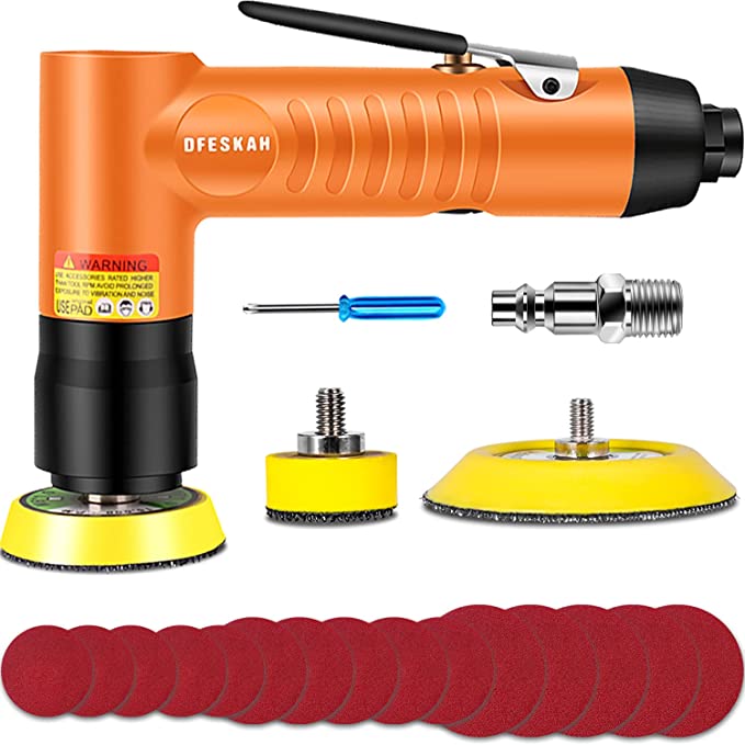 Buy DFESKAH 1/2/3 Inch Random Orbital Air Sander, Mini Pneumatic Sander for Auto Body Work, Mini Air Sander 