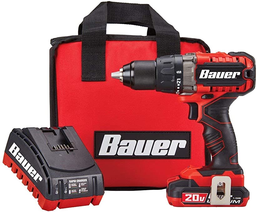 Buy Drill/Driver Kit Bauer 20V Hypermax Lithium 1/2 in. 