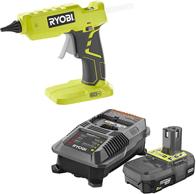 Buy Ryobi P305 Glue Gun with Charger and Lithium-ion Battery P163 18-Volt ONE+ 2.0 Ah Battery and Charger 