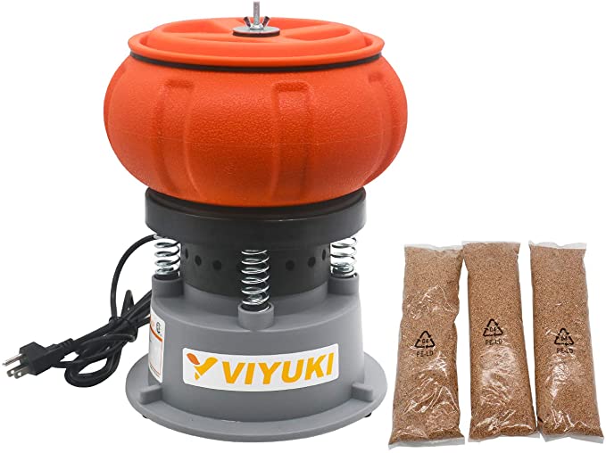 Buy The VIYUKI Electric 5LB Vibratory Tumbler Bowl Tumbling Polishing Machine is ideal for polishing small metal parts. 