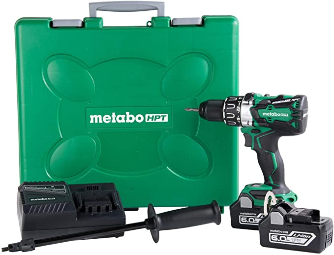 Buy Metabo HPT 18V Cordless Brushless Hammer Drill Kit comes with 2-18V 6.0Ah Lithium Ion Slide-Type Batteries, Reactive Force Control, and 1,205 In/Lbs of Turning Torque (DV18DBL2)  