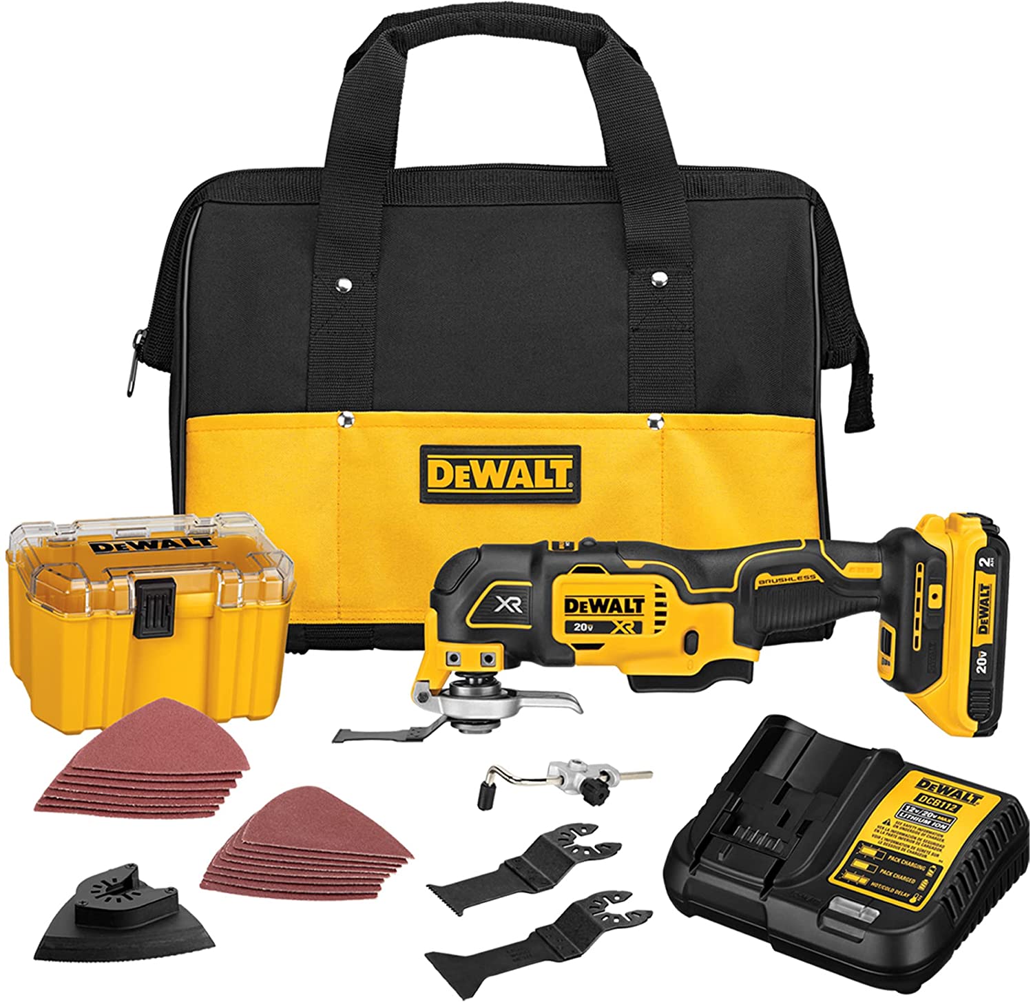  DEWALT 20V MAX XR Oscillating Multi-Tool Kit, Variable Speed (DCS356D1)