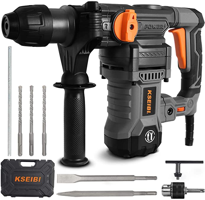 Buy SDS Plus Demolition Hammer for Concrete Drill 13Amp, 4 Functions Reduced Vibration System, Variable Speed Drilling 900RPM, 7J Impact Rate, Safety Clutch KBH 6-32 KSEIBI Rotary Hammer Drill 1-1/4 inch, SDS Plus Demolition Hammer for Concrete Drill 13Amp, Variable Speed Drilling 900RPM, 7J Impact Rate, Safety Clutch KBH 6-32 