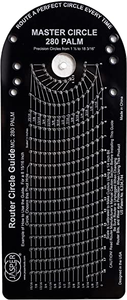 Buy 280 PRO LTD ED CIRCLE GUIDE FOR CUTTING PERFECT CIRCLES WITH COMPACT AND PALM PLUNGE ROUTERS BY JASPER TOOLS 