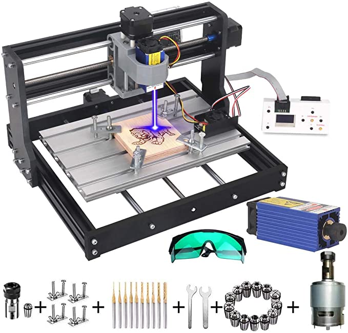 Buy MYSWEETY 2 in 1 7000mW CNC 3018 Pro Engraver Machine, GRBL Control 3 Axis DIY CNC Router Kit with 7W Module Kit, Plastic Acrylic PCB PVC Wood Carving Milling Engraving Machine with Offline Controller, MYSWEETY 2 in 1 7000mW CNC 3018 Pro Engraver Machine, MYSWEETY 2 in 1 7000mW CNC 3018 Pro Engraver Machine, MYSWEETY 2 in 1 7000m 