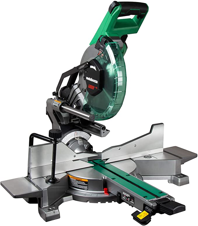 Buy Metabo HPT 10-Inch Sliding Miter Saw with Dual Bevel Laser Marker and Zero Rear Clearance Slide System (C10FSHCT)  