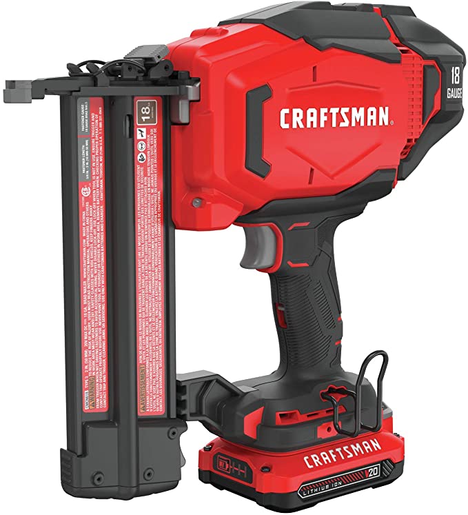 Buy V20 Cordless Brad Nailer Kit, 18GA CRAFTSMAN V20 Cordless Brad Nailer Kit, 18GA CRAFTSMAN V20 Cordless Brad Nail (CMCN618C1)  