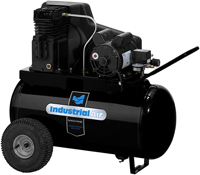 Buy IPA1882054 Industrial Air 20-Gallon Belt Driven Air Compressor with Twin Cylinders 