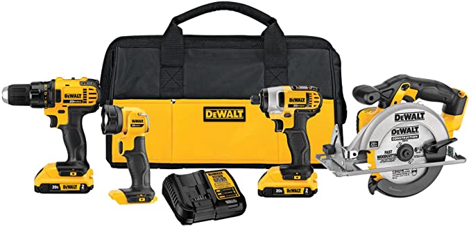 Buy DEWALT 20V MAX Compact 4-Tool Combo Kit (DCK421D2)  