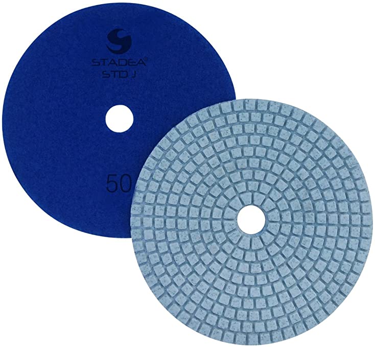 Buy Stadea PPW119D 4 Inch Grit 50 Diamond Polishing Pads - For Concrete Marble Terrazzo Floor Granite Stone Counter Edge Wet Polishing - Pack of 2 