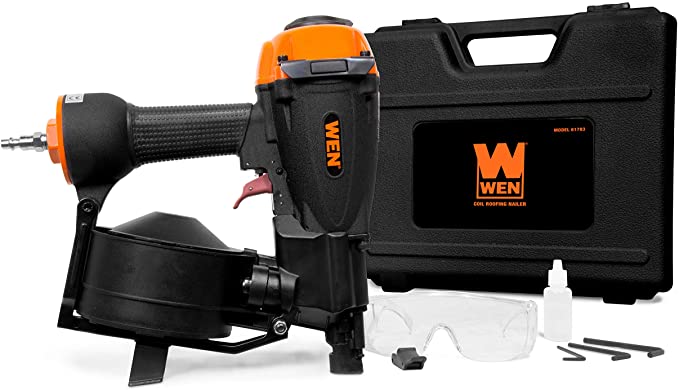 Buy 3/4-Inch to 1-3/4-Inch Pneumatic Coil Roofing Nailer WEN 61783 