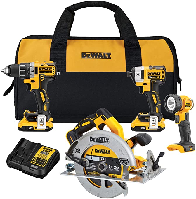 Buy Compact 4-Tool DEWALT 20V MAX XR Brushless Combo Kit (DCK483D2)  