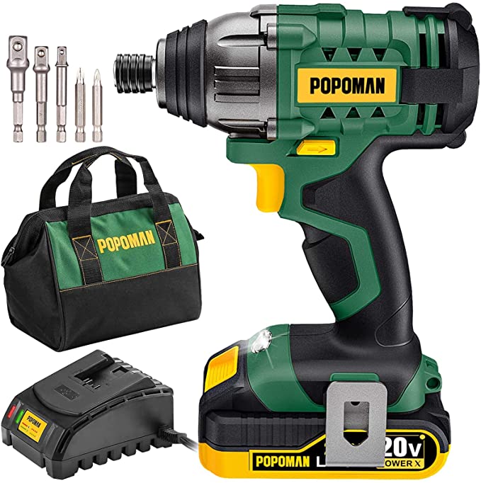 Buy 20V Impact Drill Power Tool with Fast Charger, 2.0Ah Battery,1/4