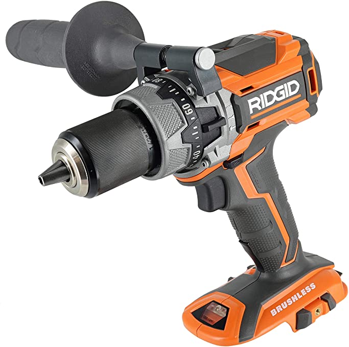 Buy Ridgid R86116 18V Lithium Ion Cordless Brushless Compact Hammer Drill with 100-Setting Micro Clutch and LED Lighting (Power Tool Only) 