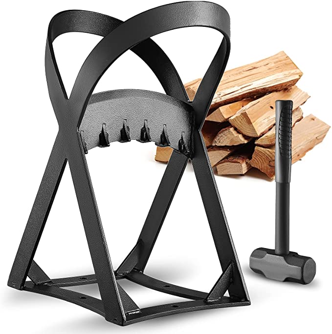 Buy AGRYMER Kindling Wood Splitter-Kindling Cracker Firewood Splitter-Matching Hammer-Safest & Easiest Way to Split Firewood for Home/Campsite Outdoors/Fireplace 