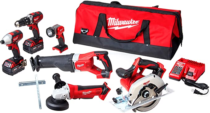 Buy Milwaukee Cordless LITHIUM-ION 6-Tool Combo Kit 2696-26 M18 