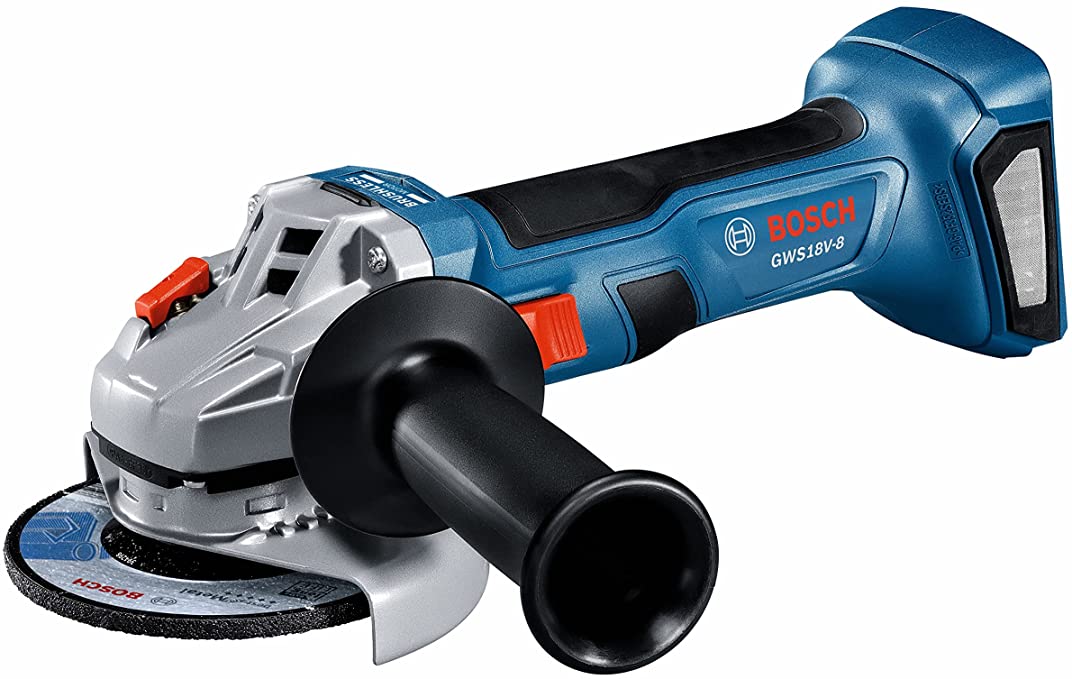 Buy GWS18V-8N18V Brushless 4-1/2-Inch Angle Grinder with Slide Switch from Bosch (Bare Tool)  