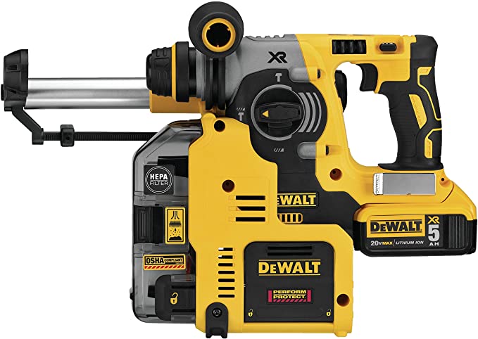 Buy DEWALT 20V MAX XR Rotary Hammer with SDS Plus, L-Shape, and On-Board Dust Extractor, 1-Inch (DCH273P2DHO)  