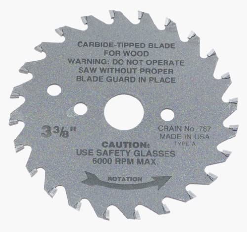 Buy Crain Cutter 787 3-3/8-Inch 18-Tooth Wood Saw Blade for Crain Cutter 795 Toe Kick Saw 