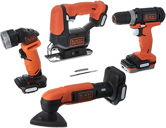 Buy BLACK+DECKER GoPAK Cordless Drill/Driver Combo Kit with 4 Tools (BDCK502C1)  