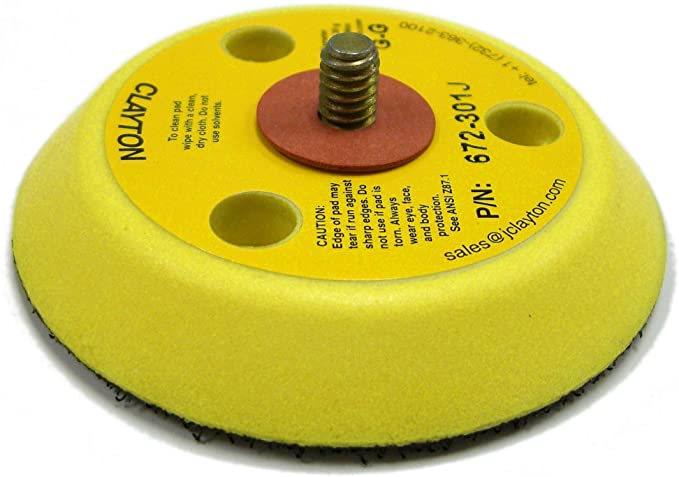 Buy Clayton 672-301J Random Orbital Vacuum Sanders 3-Inch Multi-Hole Backup Pad 