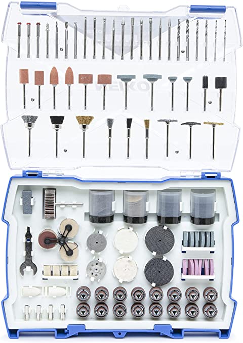 Buy Grinding, Sanding, Cutting, Carving, Sharpening, Polishing, Engraving, Drilling, Cleaning | Woodworking & Metalworking NEIKO 50492A Rotary Tool Accessories Kit | 381pcs | Universal 1/8