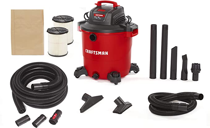 Buy CRAFTSMAN CMXEVBE17596 20 Gallon 6.5 Peak HP Wet/Dry Vac, Heavy-Duty Shop Vacuum with a 20-Foot Hose Kit and a General Purpose Filter 