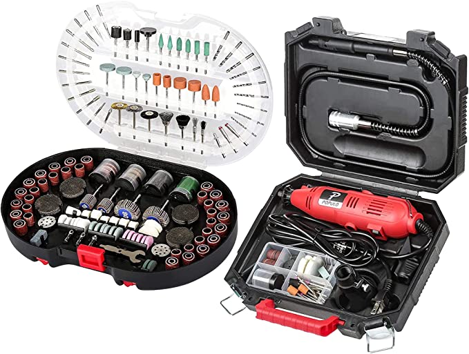 Buy Rotary Tool Kit with 107 Accessories and Flex Shaft+305-Piece Rotary Tool Accessories for Wood Engraver Crafting Gifts, DIY Creations, and Home Improvement Projects 