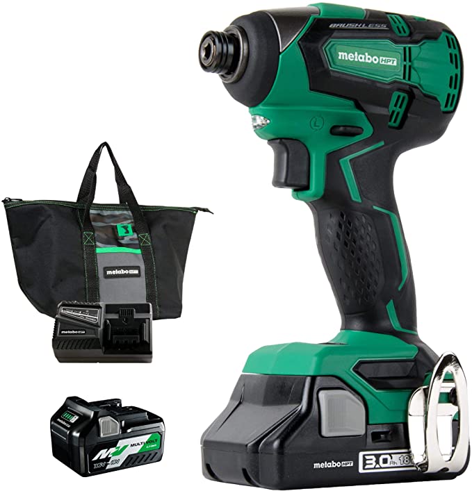 Buy Metabo HPT WH18DBFL2T 18V Cordless Impact Driver | Includes (2) 36V/18V Multivolt Batteries 5.0Ah & (1) 18V Compact 3.0Ah Battery | 1,522 lb-ft of torque | 3,100 Rpm | 3,400 BPM | Brushless 