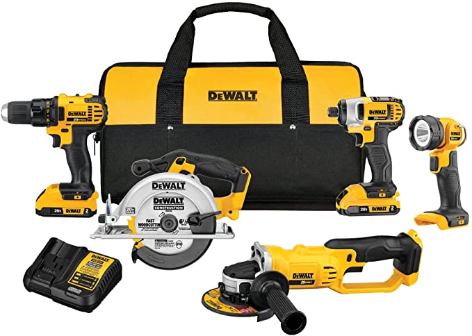 Buy DEWALT 20V MAX Compact 5-Tool Combo Kit (DCK521D2)  