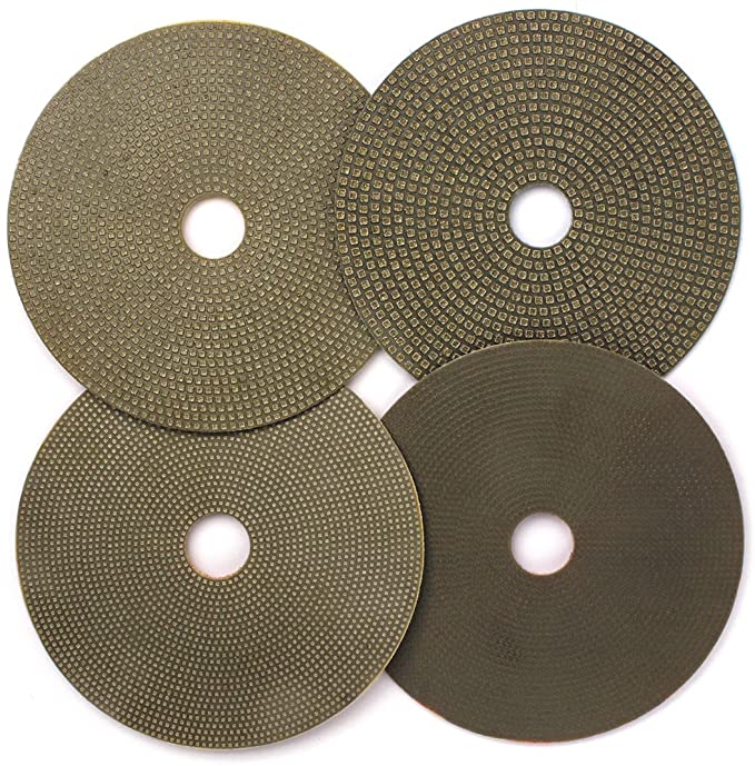 Buy Pack of 4 Z-Lion 5 Inch Electroplated Wet Diamond Polishing Pads for Granite Marble Engineered Stone 