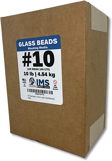 Buy Glass Beads #10 - (10 LBS or 4.54 kg)  - Blasting Abrasive Media (Fine) - 100-170 US Mesh for Sand Blasting Guns or Blasting Cabinets 