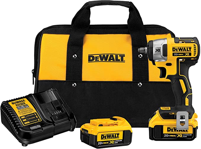 Buy DEWALT 20V MAX XR Cordless Impact Wrench Kit with 3/8-Inch Hog Ring (DCF890M2)  