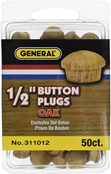 Buy 50-Pack of General Tools 311012 1/2-Inch Button Plugs in Oak 