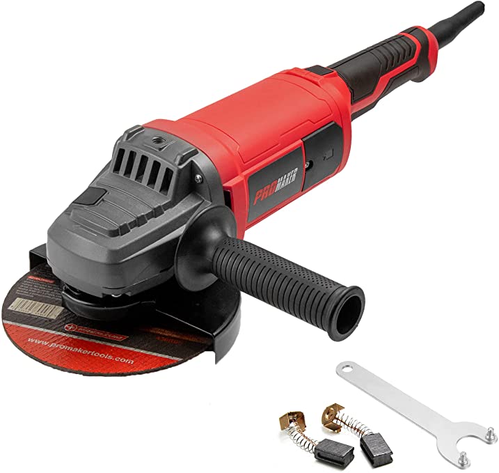 Buy Angle Grinder PROMAKER 9 inch 17.2 AMP 8400 RPM with two (2) extra Carbon brushes. PRO-ES2009 Soft Start Technology 