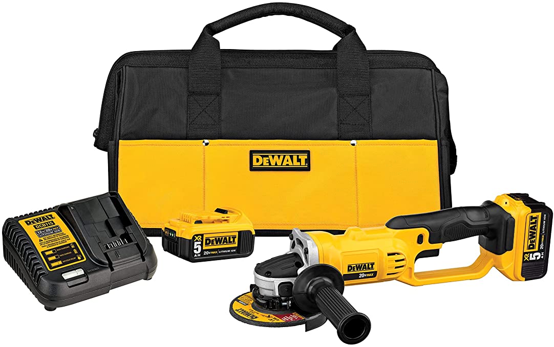 Buy 4-1/2-Inch DEWALT 20V MAX* Angle Grinder Tool Kit (DCG412P2)  