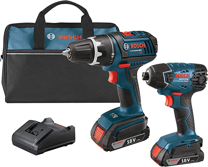 Buy The Bosch CLPK232-181 18V 2-Tool Combo Kit (Drill/Driver & Impact Driver) comes with two (2) 2.0 Ah batteries. 