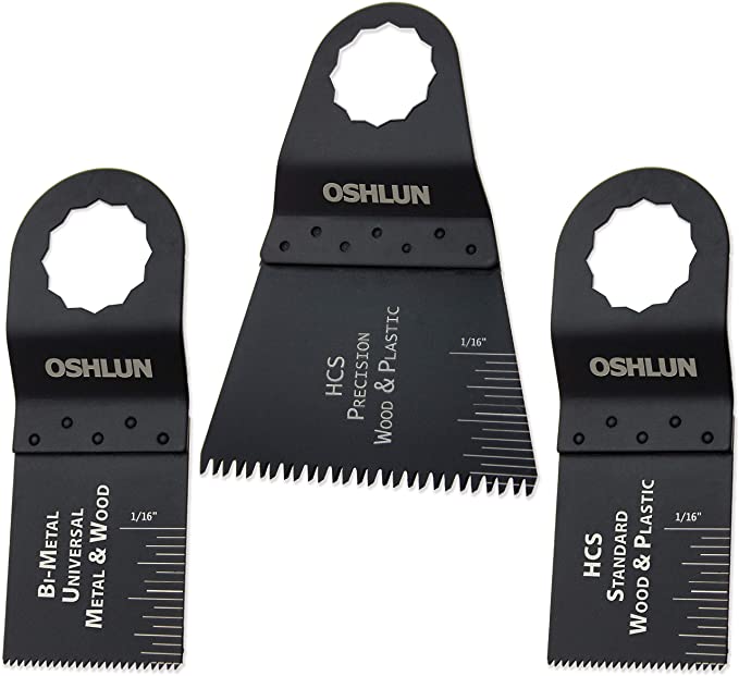 Buy Oshlun MMS-9903 3-Pack Oscillating Tool Blade Combo for FEIN SuperCut and Festool Vecturo 