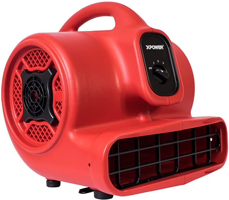 Buy Red XPOWER P-430 1/3 HP Air Mover, Carpet Dryer, Floor Fan, and Utility Blower 