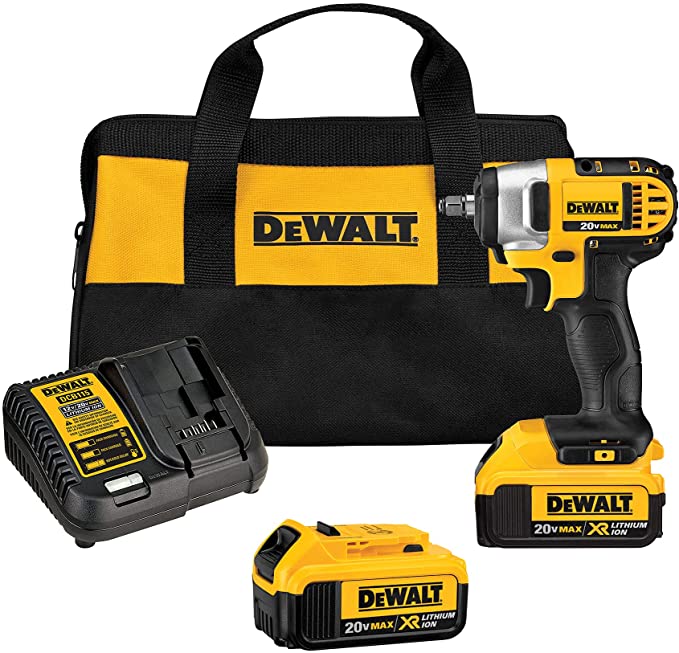 Buy 3/8-Inch DEWALT 20V MAX Cordless Impact Wrench Kit (DCF883M2)  