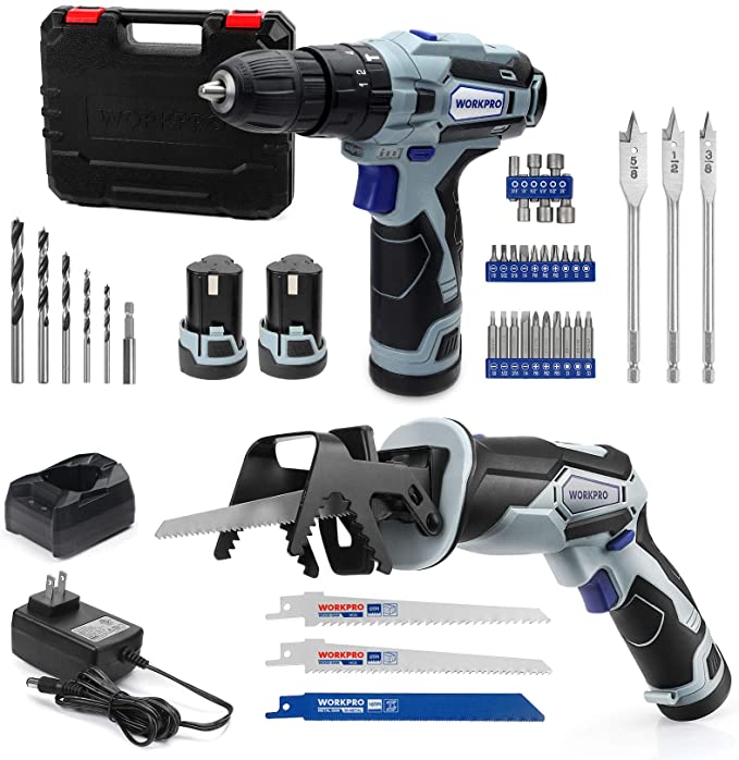 Buy WORKPRO 12V Cordless Drill Driver Kit with 2-Speed, 3/8