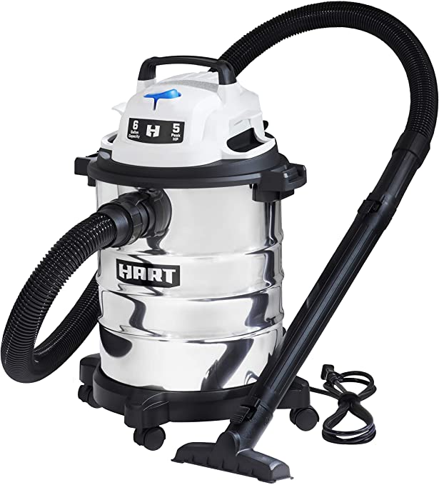 Buy 5.0 Peak HP 6 Gallon Stainless Steel Wet & Dry Vacuum 