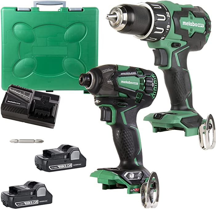 Buy Metabo HPT 18V MultiVolt Hammer Drill and Triple Hammer Impact Driver Cordless Combo Kit | KC18DBFL2C | Lifetime Tool Warranty 