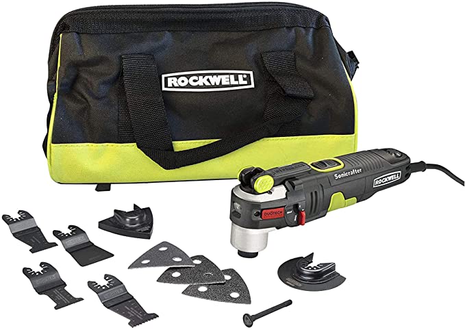 Buy The Rockwell AW400 F80 Sonicrafter 4.2 Amp Oscillating Multi-Tool comes with 9 accessories and a carrying bag. 