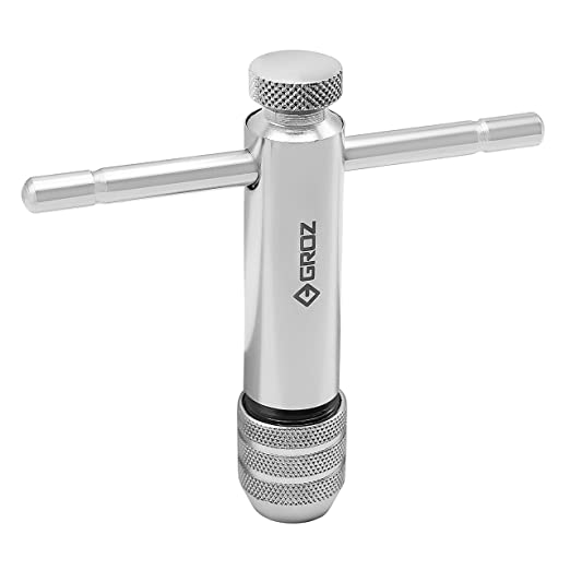 Buy Groz T-Handle Tap Wrench – Ratchet Type | For use with 1/4-inch to 1/2-inch taps (09321)  