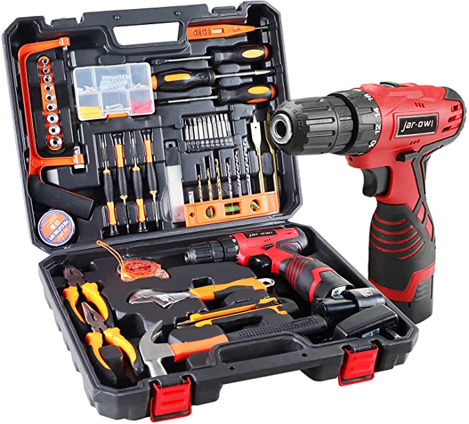 Buy jar-owl Cordless Drill with Tool, 16.8V Drill Set Power Drill, Drill Driver with 2 Batteries, 247 lbs, 3/8