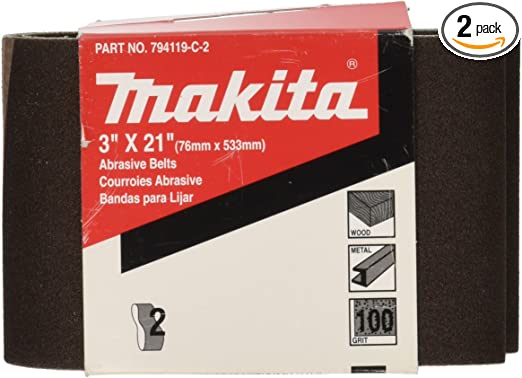 Buy 2 Pack Makita 794119-F-2 No 40 3 by 21-Inch Abrasive Belt 