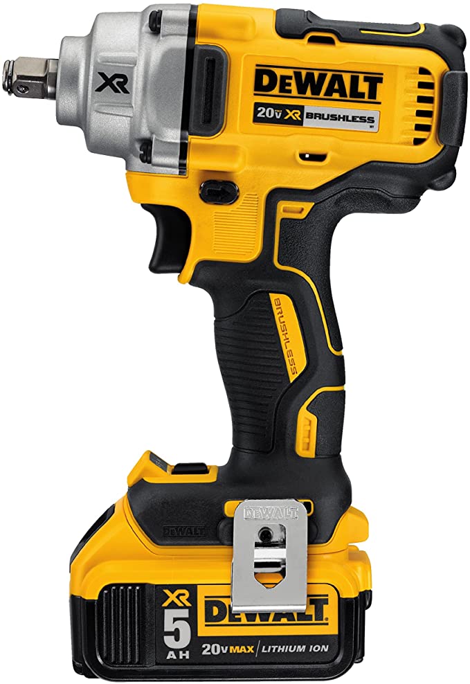 Buy DEWALT 20V MAX* XR Impact Wrench Kit, 1/2-Inch Hog Ring Anvil (DCF894HP2)  